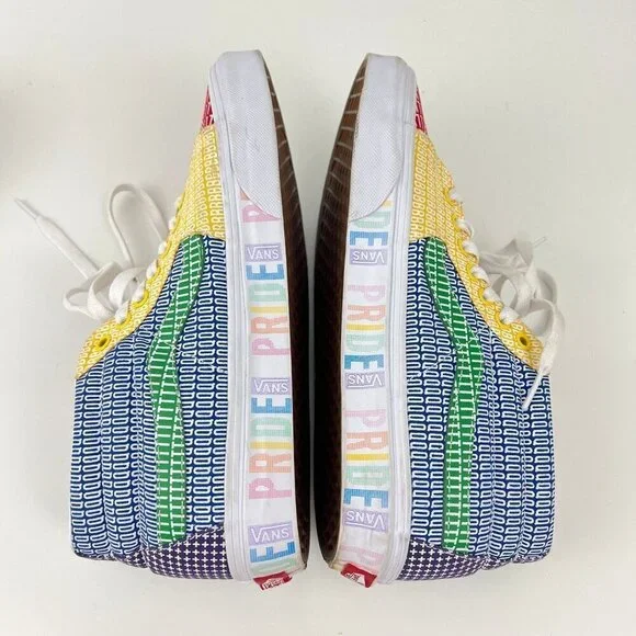 Vans High Top Pride Canvas Skateboard Sneakers Multi Color Womens  10 - Picture 10 of 16